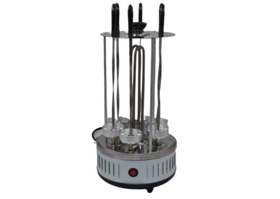 BBQ электрошашлычница MS-7782 6 шампуров 1000 Вт белый (MS-7782_963) | Зображення 2