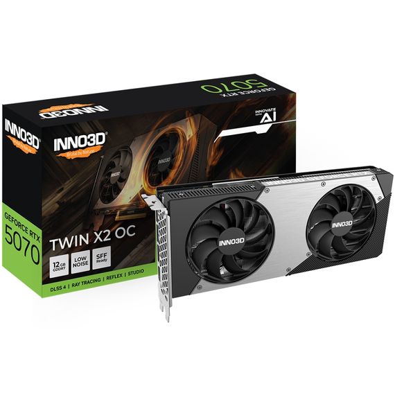 GeForce RTX5070 Inno3D TWIN X2 OC, 12GB GDDR7, 192bit, PCI Express 5.0 | Зображення 1