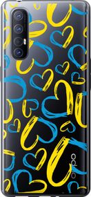 Чехол на Oppo Reno 3 Pro Сердца UA "5292u-1878-17620"