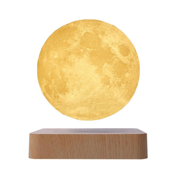 Магнітна левітаційна лампа HCNT Levitating Lamp Moon Light Wood Grain