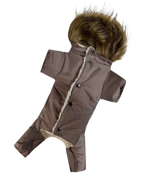 Зимовий комбінезон для дівчаток хутро шоколад AD-35 | Зображення 4