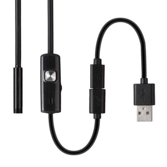 Цифровий ендоскоп камера ZCF USB/micro USB 2м Чорний (HbP87451) | Зображення 2