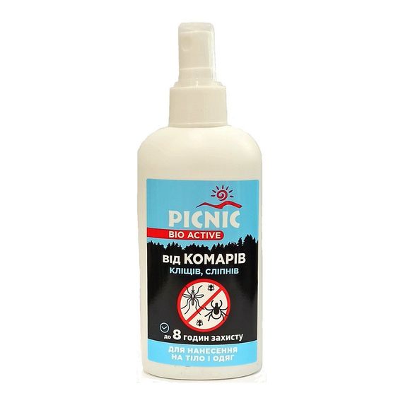 Спрей Picnic Bio Active від комарів, кліщів, сліпнів, 100 мл