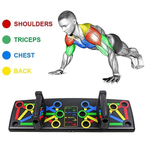 Платформа для віджимань 14в1, Foldable Push Up Board / Тренажер для рук / Універсальні упори для різних груп м'язів | Зображення 4