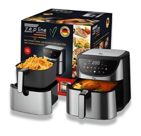 Фритюрниця Zepline ZP-217 на 12 л з двома тенами 4200 Вт, знімним кошиком і сенсорним управлінням (46106-ZP-217_2769)