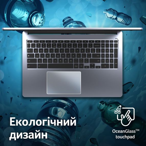 Ноутбук Acer Chromebook CB315-4HT 15' FHD IPS Touch, Intel P N6000, 8GB, F128GB, UMA, ChromeOS, сріблястий (NX.KBAEU.002) | Зображення 7
