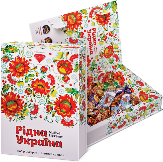 Набір цукерок Рідна Україна АМЕТИСТ ПЛЮС художня коробка (213673)
