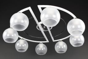 Люстра стельова на 8 лампочок 27416 Білий 19х75х75 см.