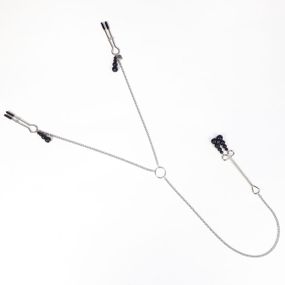 Затискач для сосків та клітора Art of Sex - Nipple and clit clamps Pearl