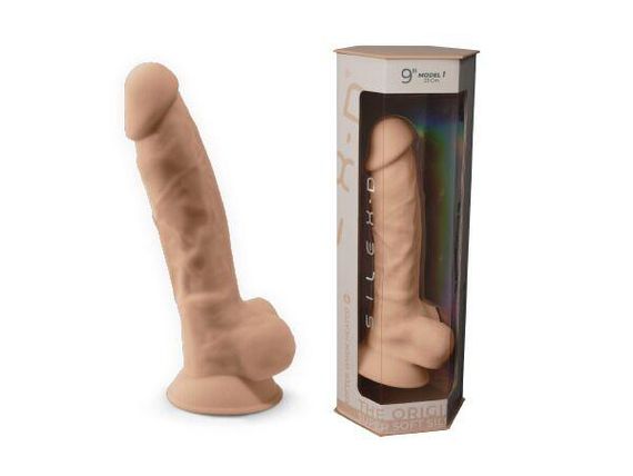 Фаллоимитатор SilexD Tomas Flesh (MODEL 1 size 9in), двухслойный, силикон+Silexpan, диаметр 4,9см Sex Aura | Зображення 7