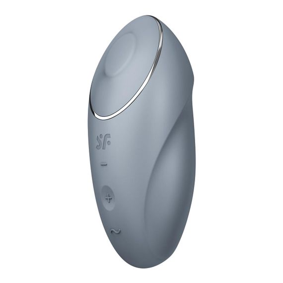 Вібростимулятор-пульсатор Satisfyer Tap & Climax 1 Bluegrey, ефект постукування пальцем, 2 мотори sexstyle | Зображення 3