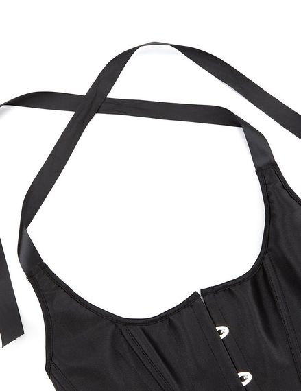 Корсет на зав'язках стрічках із бретелями Star Night 12 Plastic Bones з підтримкою бюста, чорний, S Sex Aura | Зображення 8