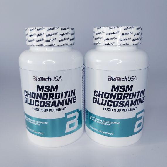 Для суглобів та зв'язок MSM Chondroitin Glucosamine BioTechUSA 60 таблеток | Зображення 1