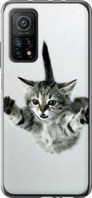 Чехол на Xiaomi Mi 10T Летящий котёнок "2322u-2096-17620"
