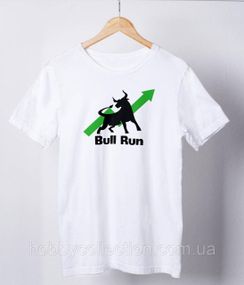 Футболка жіноча із принтом "Bull Run" біла