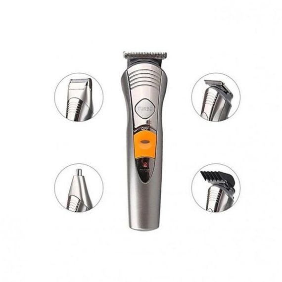 Набор для стрижки Pro Gemei GM-580 триммер 7в1 для стрижки волос, бритья бороды, для носа и ушей, стайлер | Зображення 4