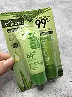 Мини набор для сумочки крем для рук + бальзам для губ MEOVER Aloe Vera 99% | Зображення 1