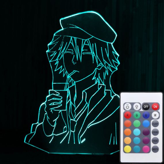 Акриловий світильник-нічник з пультом 16 кольорів Рампо Едогава tty-n001624