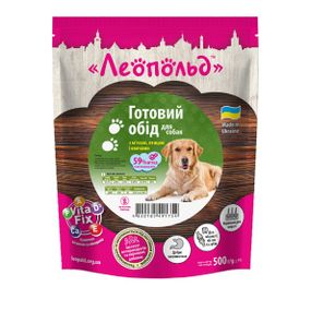 ЛЕОПОЛЬД Готовый обед с мясом, птицей и овощами, пауч (дой-пак) 500 г