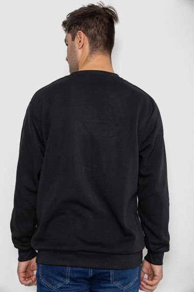 Батник чоловічий на флісі, колір чорний, 244R2556 | Зображення 3