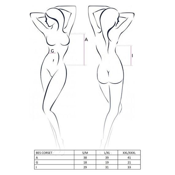 Корсет під латекс з пажами Passion BES CORSET black, L/XL | Зображення 2
