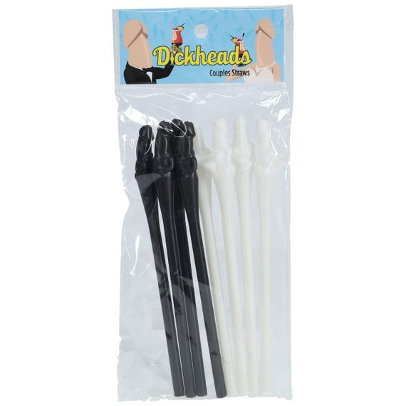 Соломинки для пар - черно-белые Couples Straws sexstyle | Зображення 1