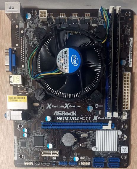 Комплект: Материнская плата ASRock H61M-VG4 / LGA1155 / Intel Core i5-3470 (4 ядра по 3.2 - 3.6 GHz) / 16 GB DDR3 / Intel HD Graphics 2500 + Кулер б/у | Зображення 3