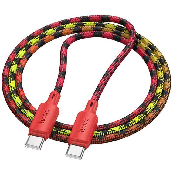 Дата кабель Hoco X116 Meridian Type-C to Type-C 60W (1m) Gradient Red Mix | Зображення 2
