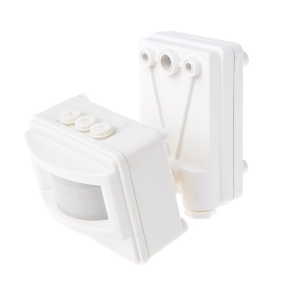 Датчик движения на свет уличный IP44 DE-02 WHITE | Зображення 1