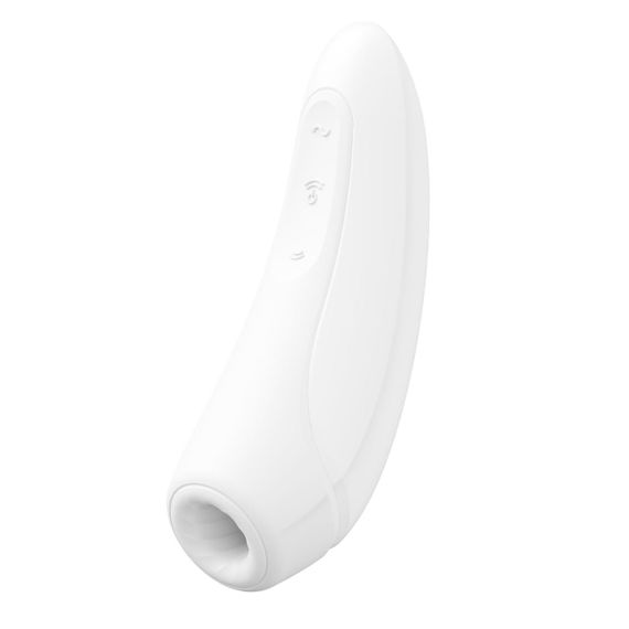 Вакуумный клиторальный стимулятор Satisfyer Curvy 1+ White с управлением через интернет Sex Aura | Зображення 4