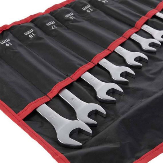 Набір ключів комбінованих 15 од., 6-19, 22 мм, Cr-V, чохол INTERTOOL HT-1204 | Зображення 2