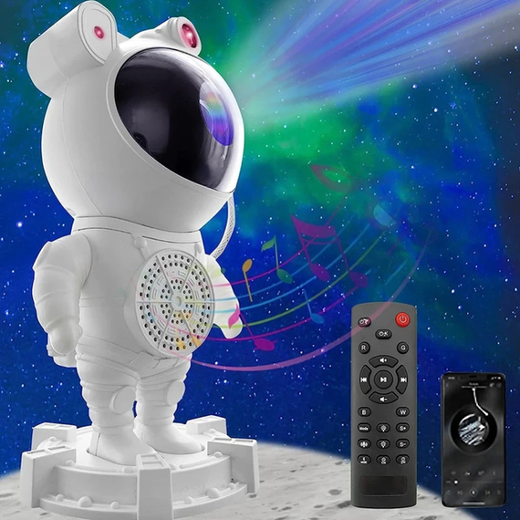 Ночник проектор зоряного неба Астронавт із Bluetooth колонкою Sky Star Astronaut Bambi ZZ-202 | Зображення 2