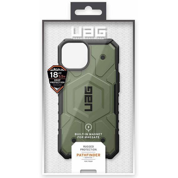 Ударостійкий чохол UAG Pathfinder with MagSafe для Apple iPhone 14 Plus (6.7") TPU+PC, Зелений | Зображення 5