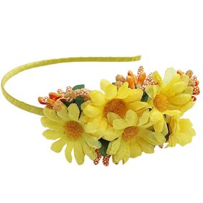 Обруч для волос "Букет ромашек" 0206-327-2 желтый