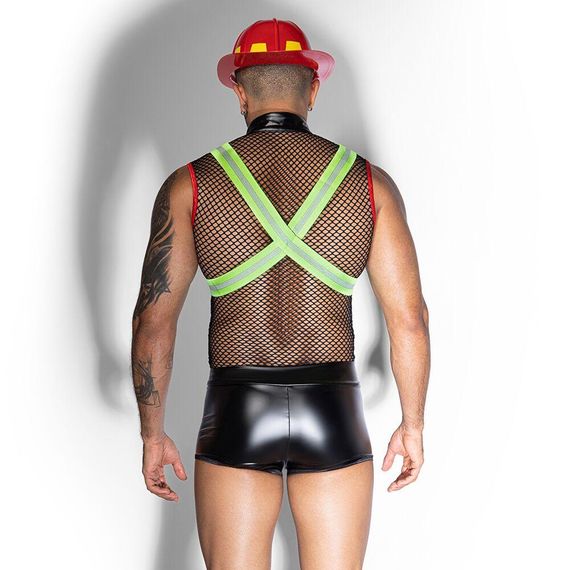 Мужской эротический костюм пожарного JSY 9152 One Size Sex Aura | Зображення 4