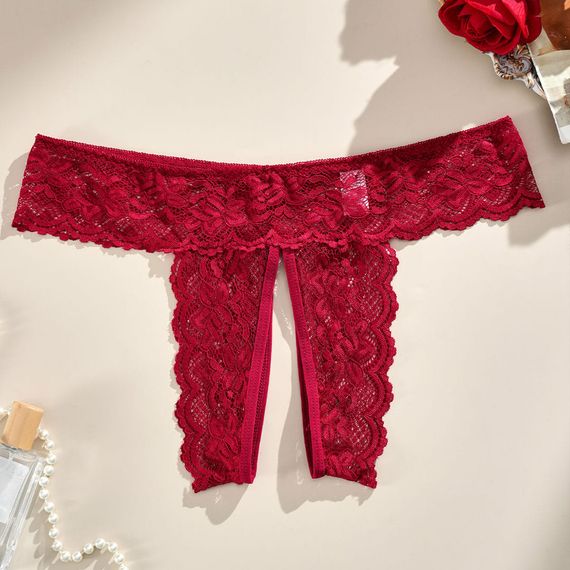 Еротичні труси Babydoll 3XL/4XL Бордовий 9294-2 | Зображення 8