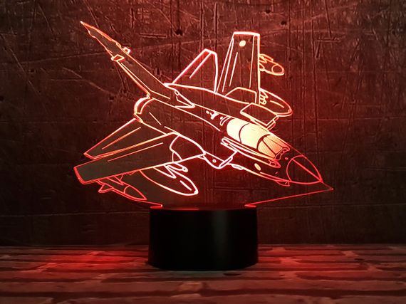 Змінна пластина для 3D світильників "Літак 5" 3DTOYSLAMP | Зображення 1