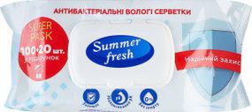 Влажные салфетки Summer Fresh антибактериальная, 120 шт