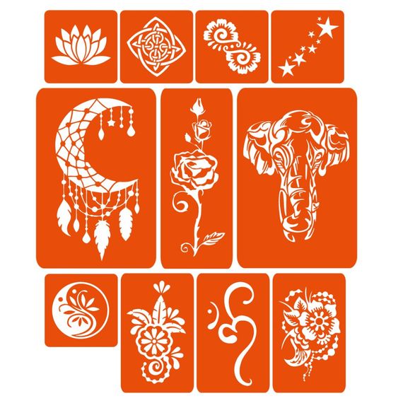 Набор хны с трафаретами для био-тату №5 henna-set-05 | Зображення 1