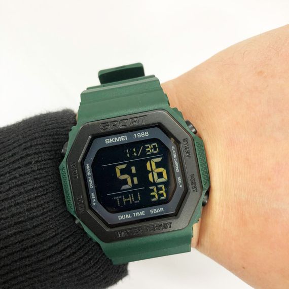 Армійські годинники протиударні SKMEI 1988DKGN, Хороші чоловічі годинники фірма Протиударні CD-50 | Зображення 7