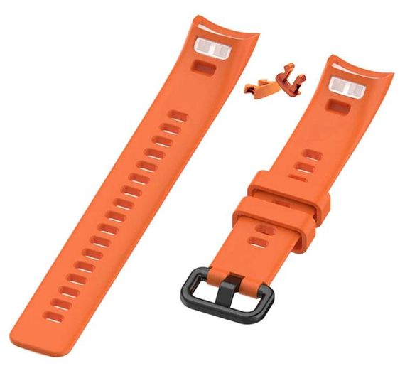 Силиконовый ремешок Primo для фитнес-браслета Huawei Honor Band 4 / 5 - Orange | Зображення 3