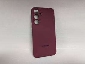 Чохол для Samsung Galaxy A55 / Самсунг Гелаксі A55, Lakshmi, з логотипом, м'який, протиударний, софт тач, бордовий