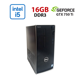 Ігровий ПК Dell Inspirion 3650 / Intel Core i5-6500 (4 ядра 3,2 - 3,6 ГГц) / 16 ГБ DDR3 / 256 ГБ SSD / nVidia GeForce GTX 750 Ti, 2 ГБ GDDR5, 128-біт / Wi-Fi+Bluetooth / DVD / Win 10 Home Lic б/в