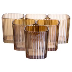 Набір склянок 6 (шт) 250 (мл) для лимонадів, соку, води, коктейлів Коричневий HP-19-AY-5