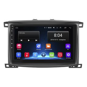 Штатная магнитола Lesko для Lexus LX II Рестайлинг 2002-2007 экран 10" 2/32Gb Wi-Fi GPS Base Лексус