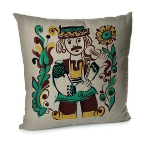 Подушка диванная с бархата Гуцул 45x45 см (45BP_TR007)
