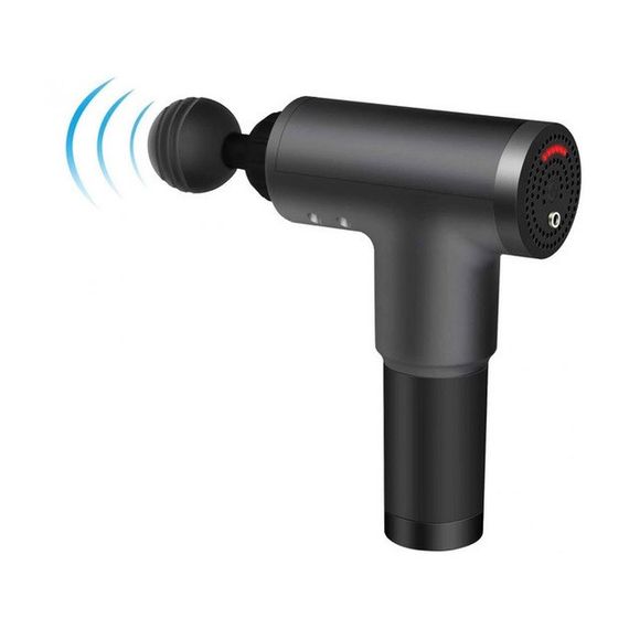 Акумуляторний масажер Fascial Gun KH-320 портативний ручний ударний м'язовий пістолет 4 насадки | Зображення 7