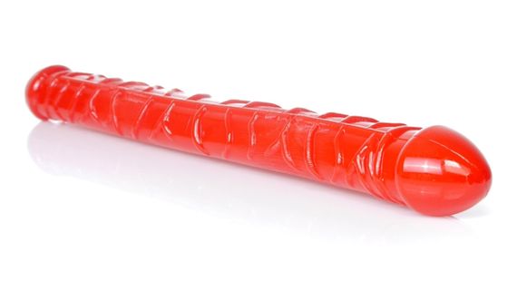 Подвійний фалоімітатор Boss Series: Flexible Double Dong Red, BS6700090 Sex Aura | Зображення 3