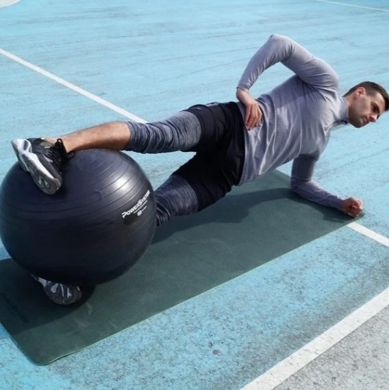 М'яч для фітнесу (фітбол) Power System PS-4012 Ø65 cm PRO Gymball Black (4012BK-0) | Зображення 3