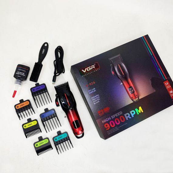 Акумуляторна машинка для стрижки VGR V-026 RED. Колір: червоний | Зображення 8